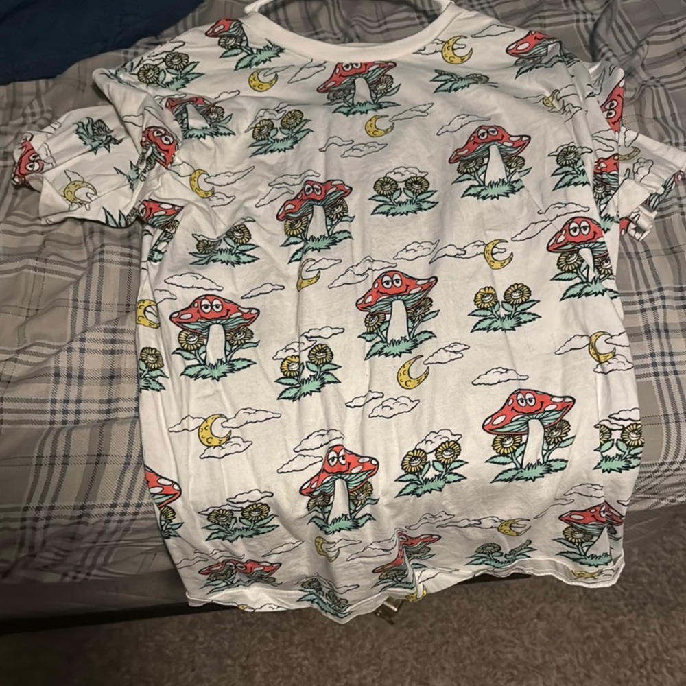 VINTAGE MUSHROOM GRAPHIC TEE UNISEX L WHIMSIGOTH GRUNGE INDIECORE